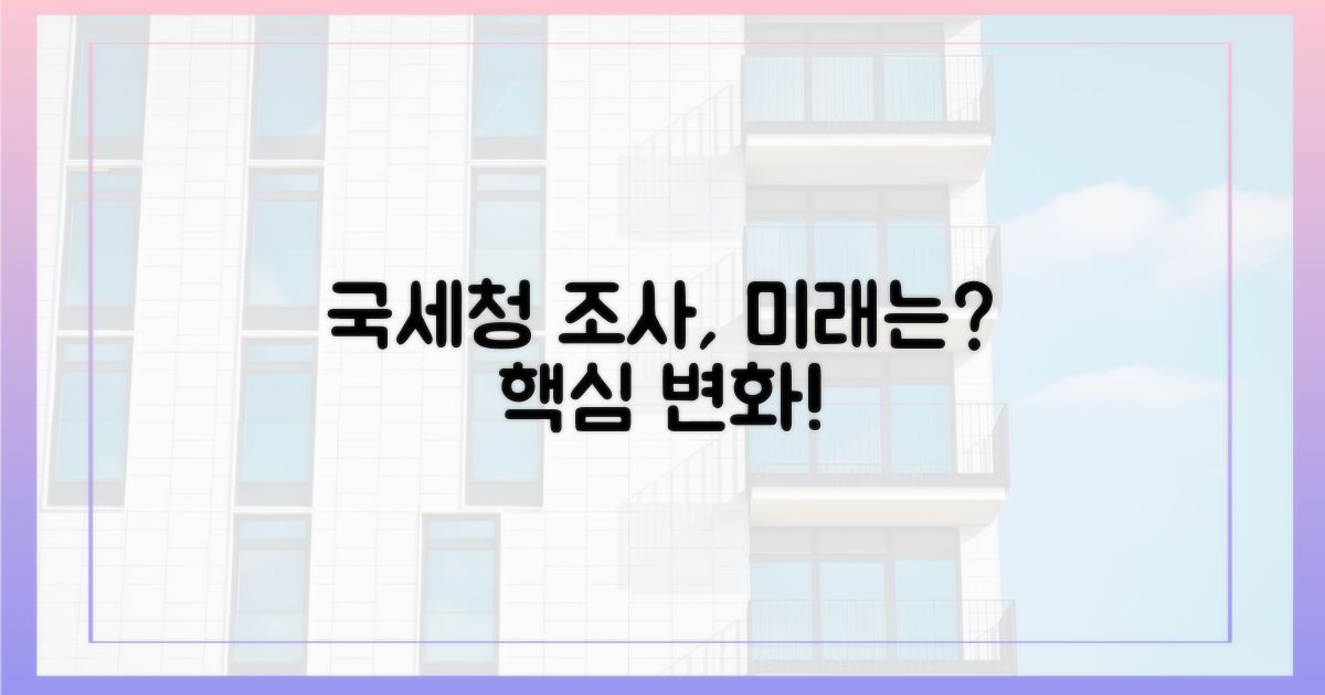 국세청 조사, 앞으로는?
