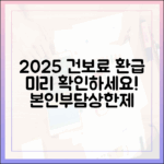 2025년 건강보험료 정산, 본인부담상한제 환급금 미리 확인하기