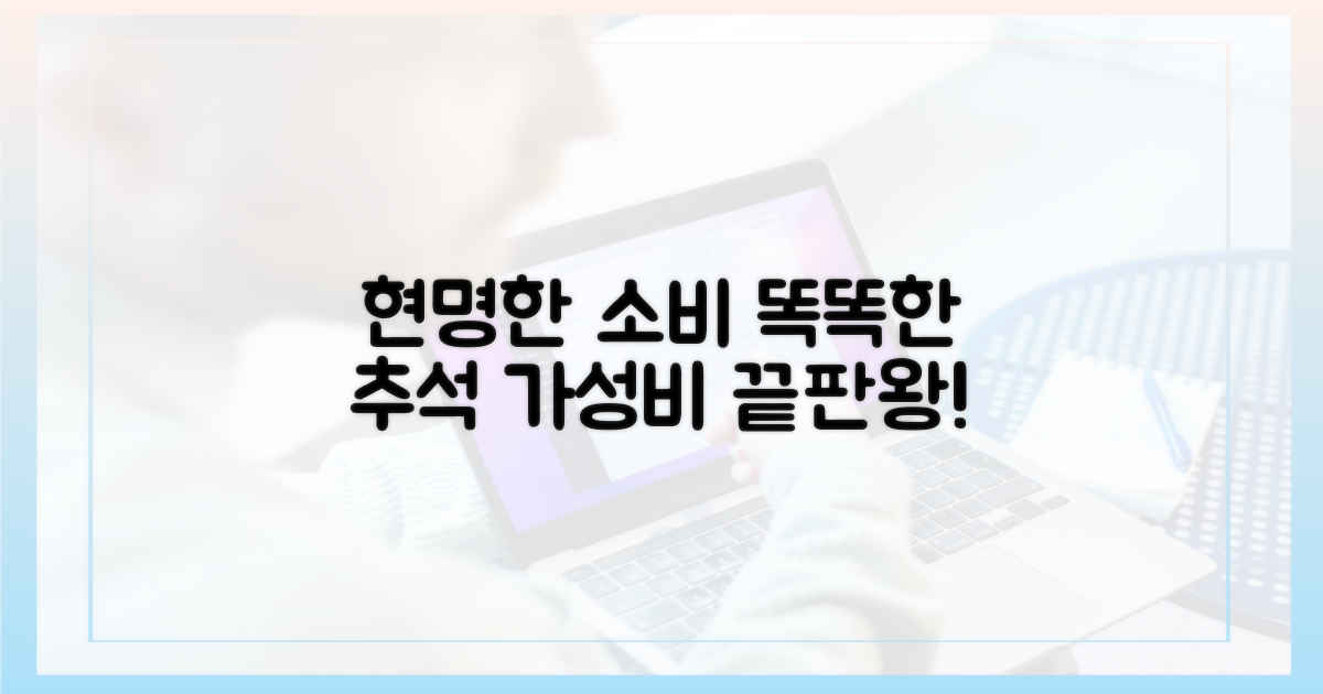 현명한 소비, 똑똑한 추석