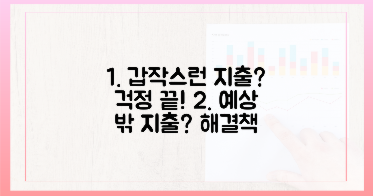 예상치 못한 지출 대비법