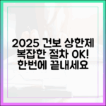 2025년 건강보험 본인부담상한제, 복잡한 절차 한 번에 끝내기