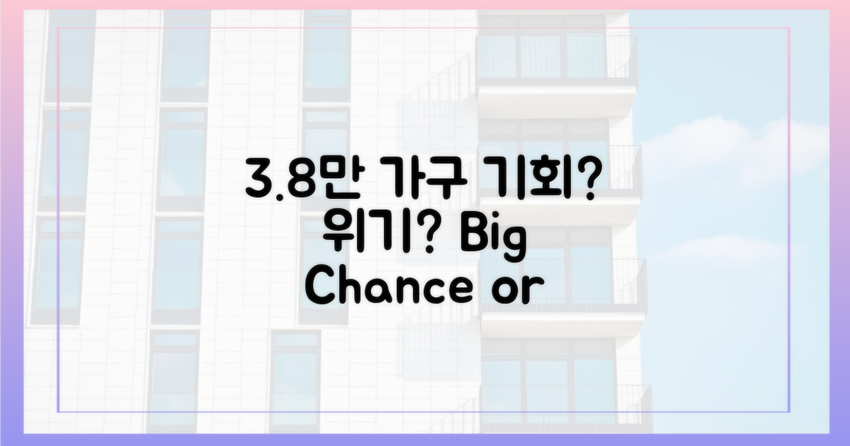 3.8만 가구, 기회 vs 위기