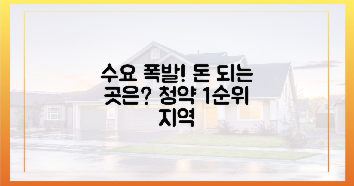 수요 폭발! 돈 되는 청약 1순위 지역은?