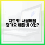 서울배달+ 땡겨요 상품권, 아는 사람만 쓰는 배달비 치트키!