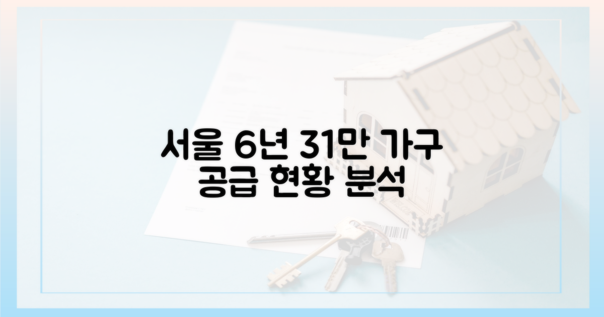 서울 6년, 31만 가구 공급 현황