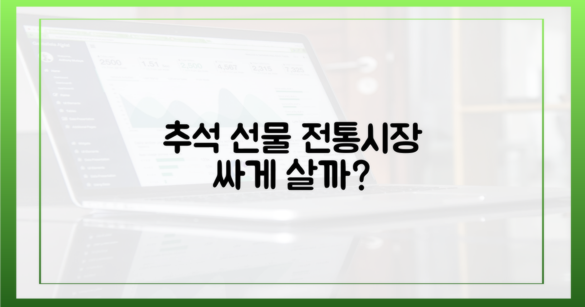 추석 선물, 전통시장에서 싸게 살까요?