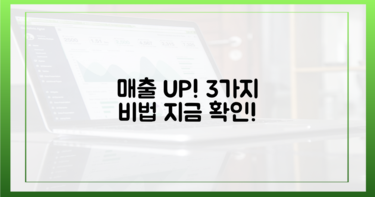 3가지 핵심, 매출 증대 효과
