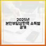 소득분위별로 알아보는 2025년 본인부담상한제 상한액