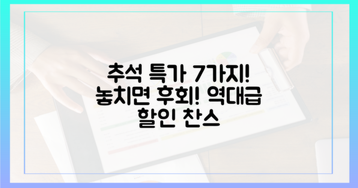 7가지 추석 할인 품목