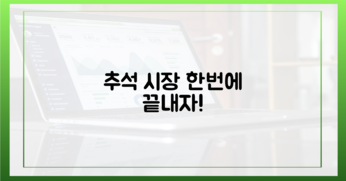 추석 준비, 이제 시장에서 끝내자