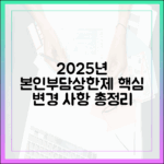 본인부담상한제, 2025년 주요 변경 사항 상세 분석