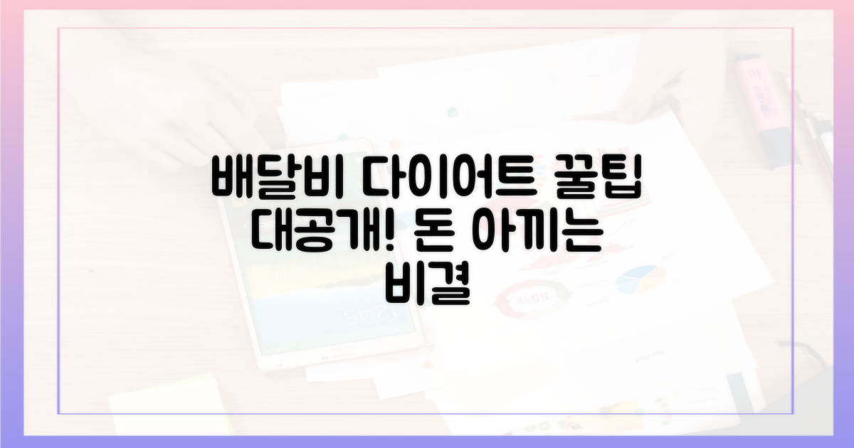 배달비 다이어트, 성공 비결 공개