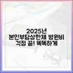 2025년 본인부담상한제, 병원비 걱정 줄이는 똑똑한 팁