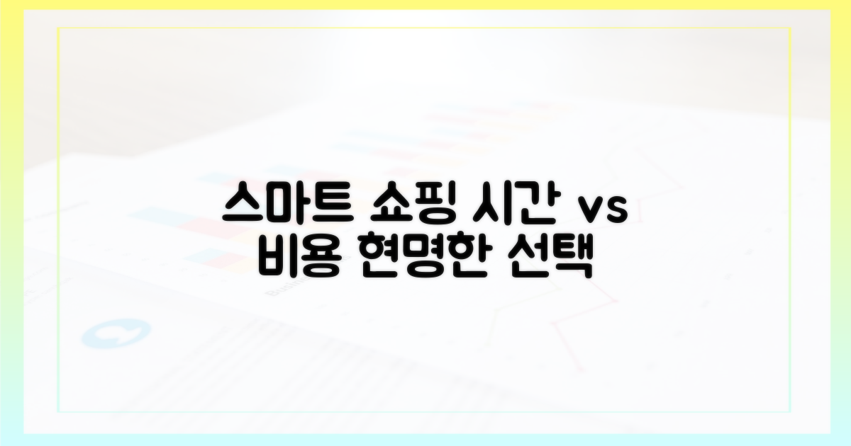 스마트 쇼핑, 시간 vs 비용