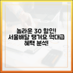 놀라운 30% 할인! 서울배달+땡겨요 상품권 혜택 분석