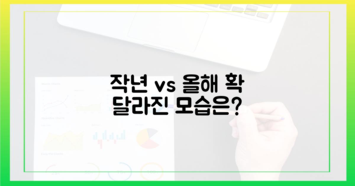 작년과 올해 비교