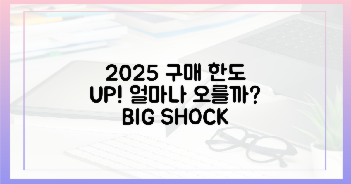 2025년 구매 한도, 얼마나 오를까?