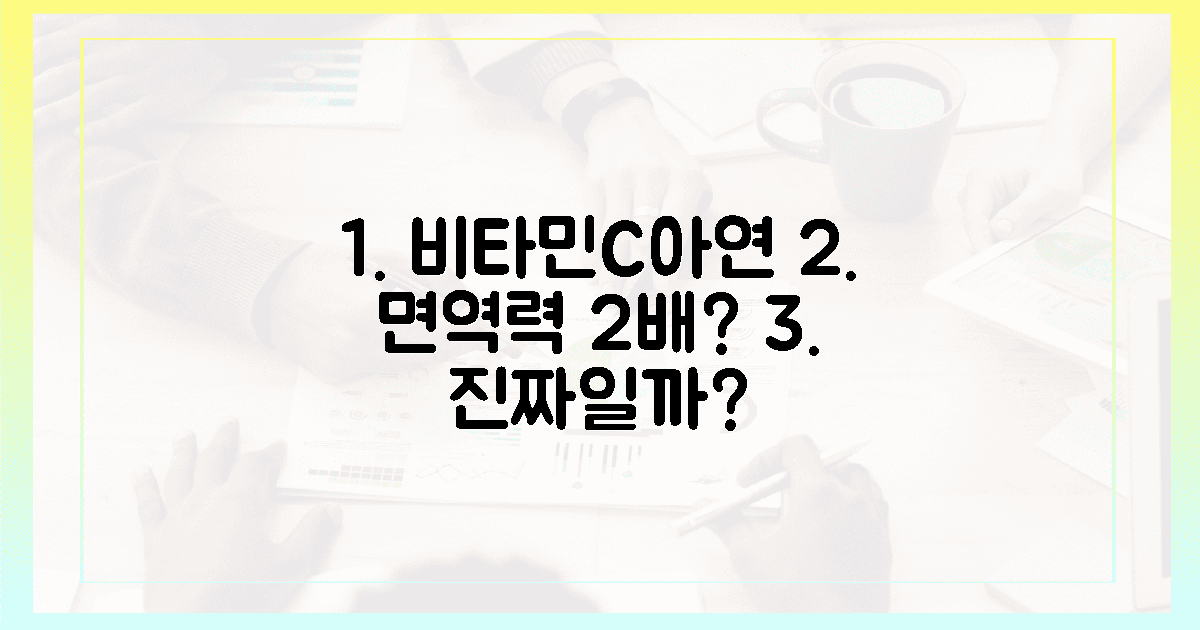 비타민C+아연, 면역력 2배 상승할까?