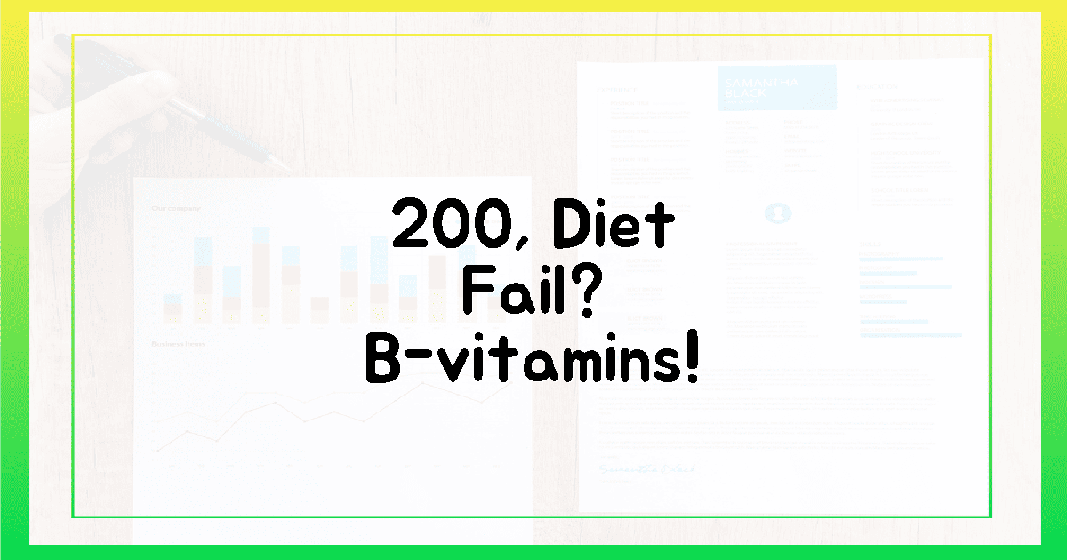 200%↑, 비타민B 부족이 다이어트 망친 이유