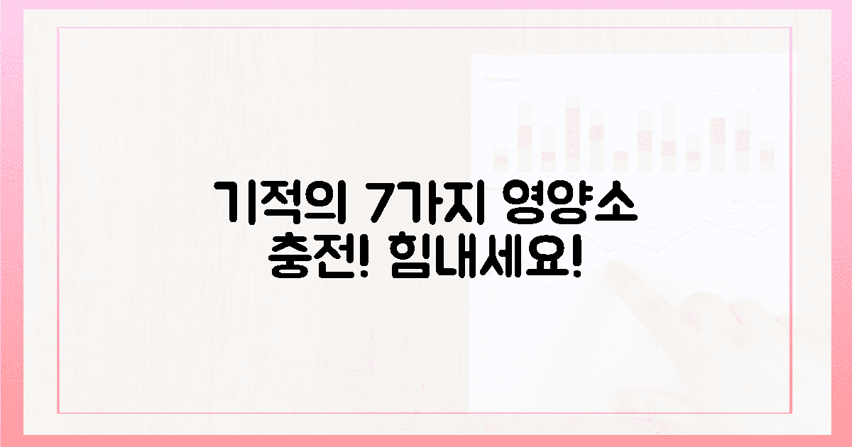 7가지 영양소! 지친 당신을 위한 기적을 맛보세요