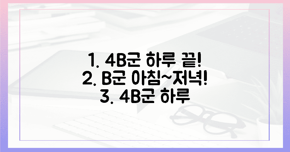 4가지 B군, 아침부터 저녁까지!