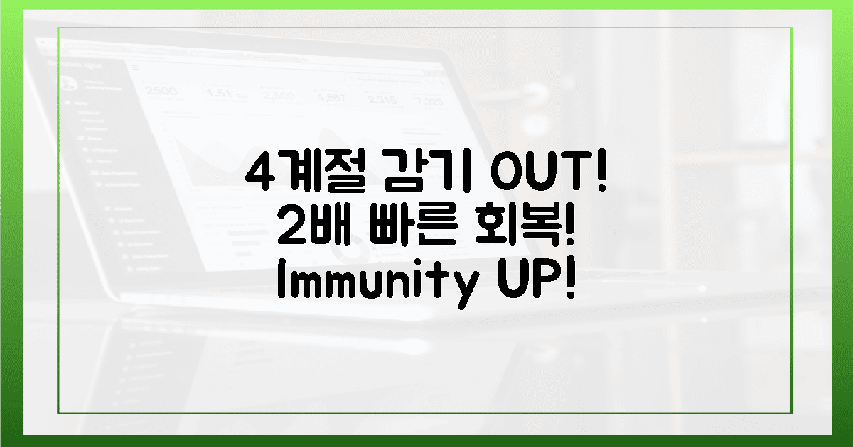 4계절 감기 걱정 OUT! 2배 빠른 회복!