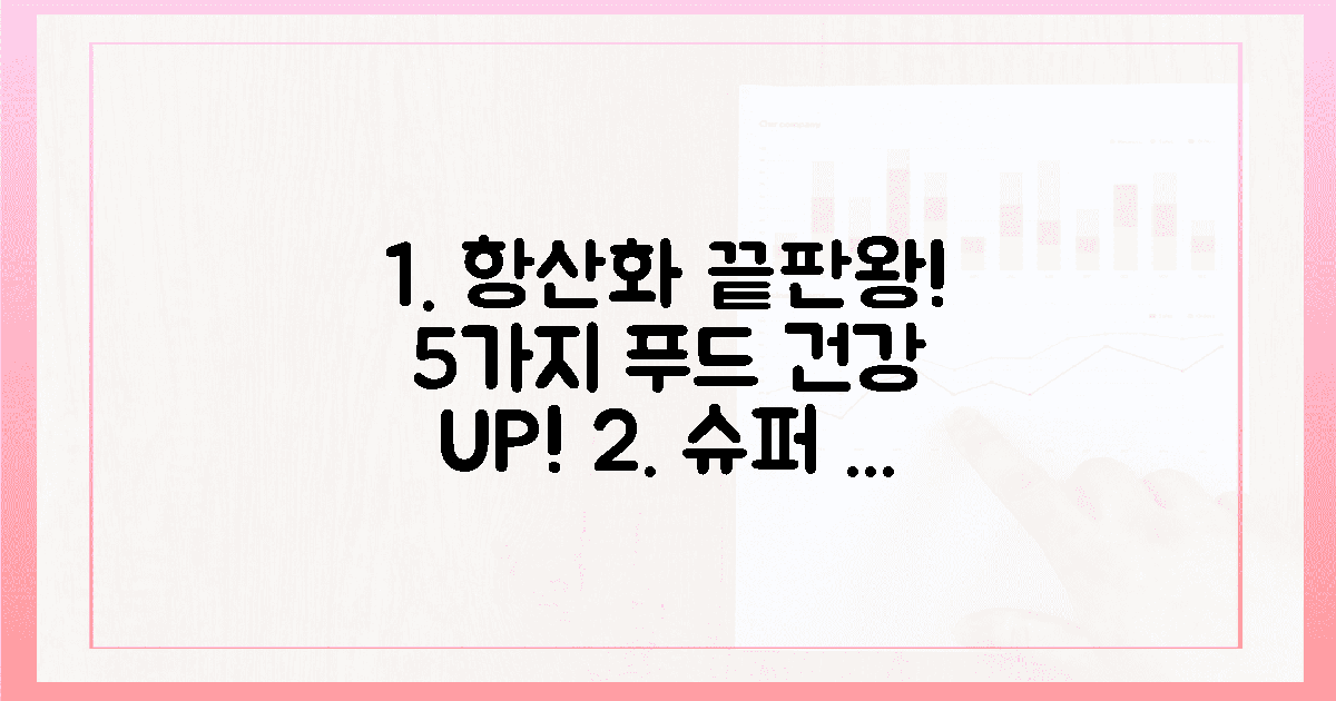 5가지 음식, 항산화 효과 극대화!