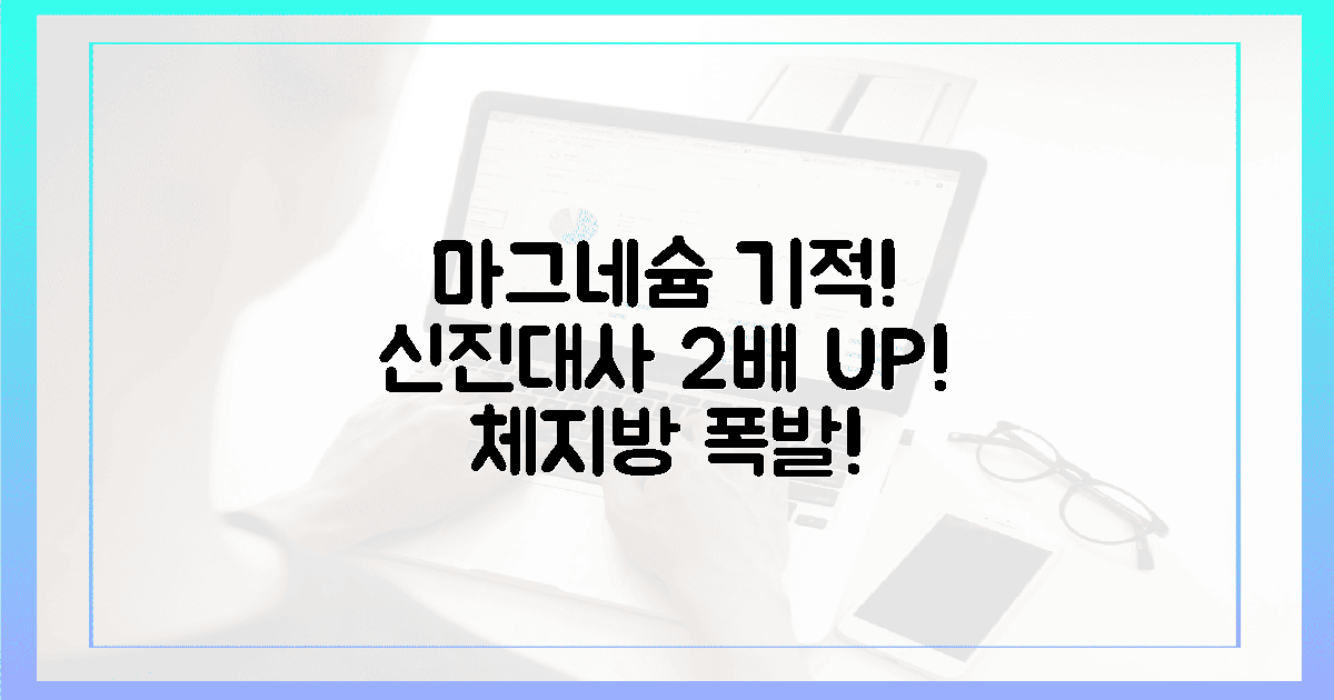 2배! 신진대사 폭발, 마그네슘의 기적