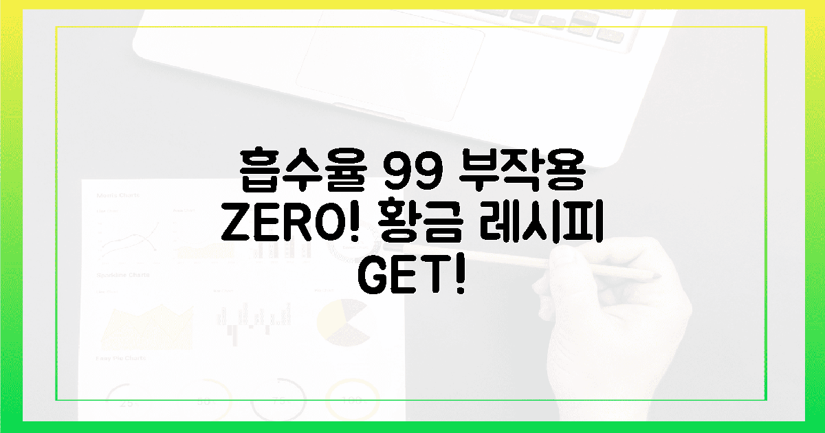 99% 흡수율! 부작용 제로 황금 레시피를 잡으세요