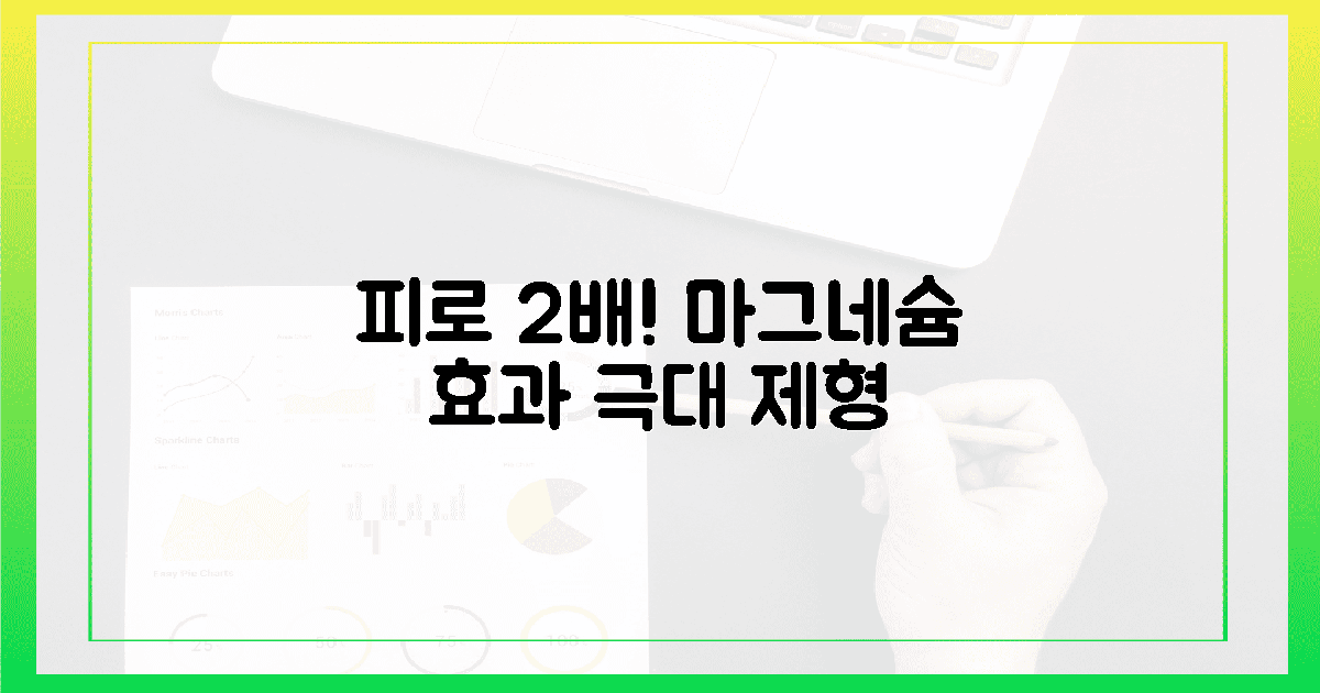 마그네슘, 당신의 피로를 2배 줄여줄 제형은?