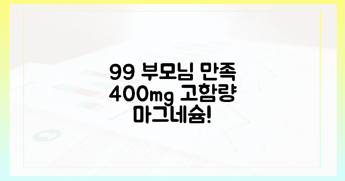 99% 부모님 만족! 고함량 마그네슘 400mg