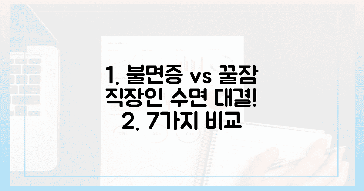 7가지, 불면증 직장인 vs 꿀잠 직장인