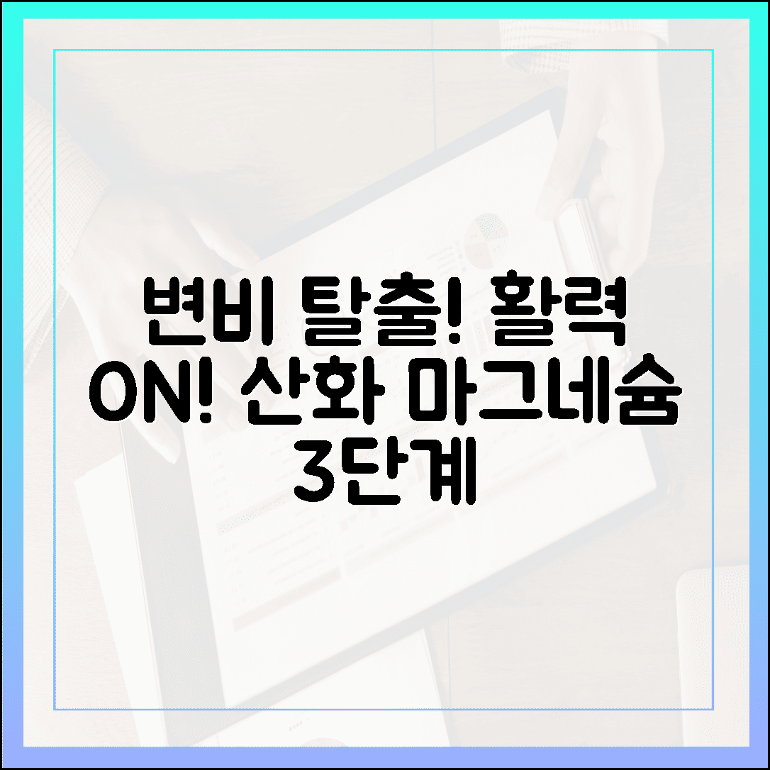 변비 탈출부터 활력 충전까지, 산화 마그네슘으로 경험하는 기분 좋은 변화 3단계