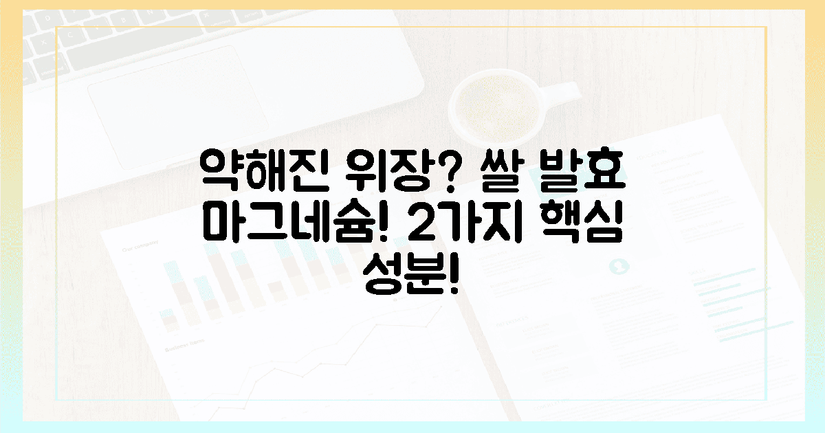 약해진 위장, 쌀 발효 마그네슘 2가지 핵심 성분!