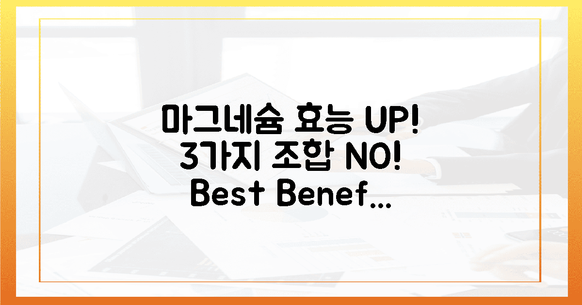 3가지 조합 실패 NO! 마그네슘 효능 UP