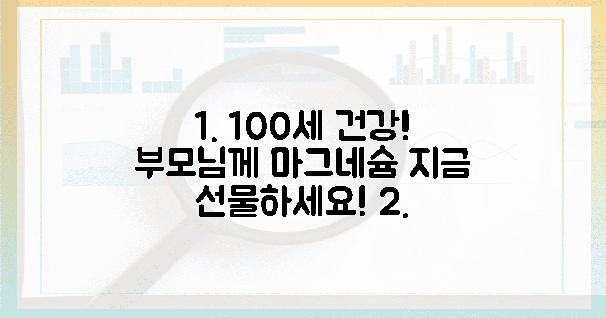 100세까지 튼튼하게! 지금 부모님께 마그네슘 챙겨주세요.