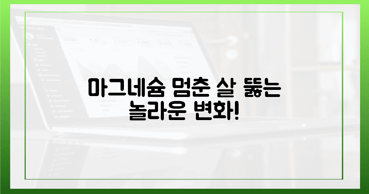 멈춰버린 살, 마그네슘으로 뚫는 놀라운 변화?