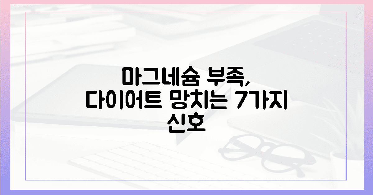 7가지 증상, 마그네슘 부족이 다이어트 방해