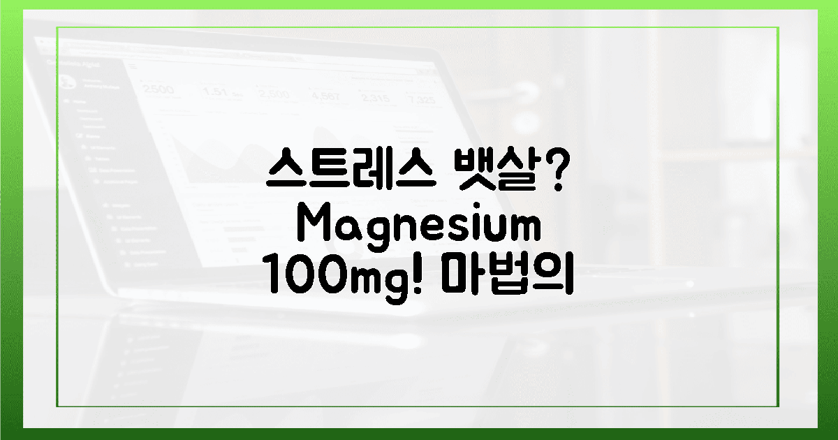 스트레스 뱃살, 마그네슘 100mg의 마법