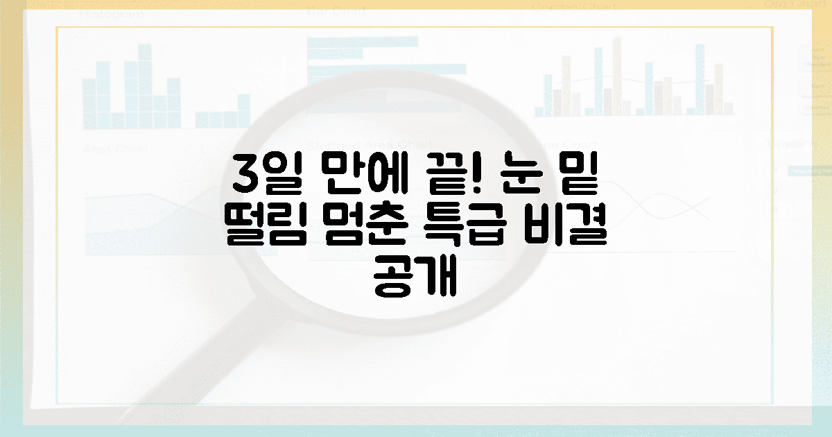 3일 끝, 눈 밑 떨림 멈춘 비결