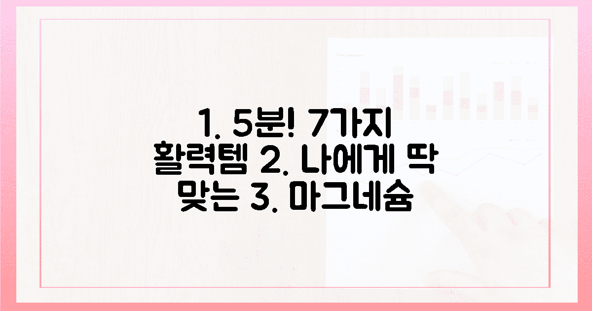 5분 투자로 7가지 활력 충전, 나에게 딱 맞는 마그네슘은?