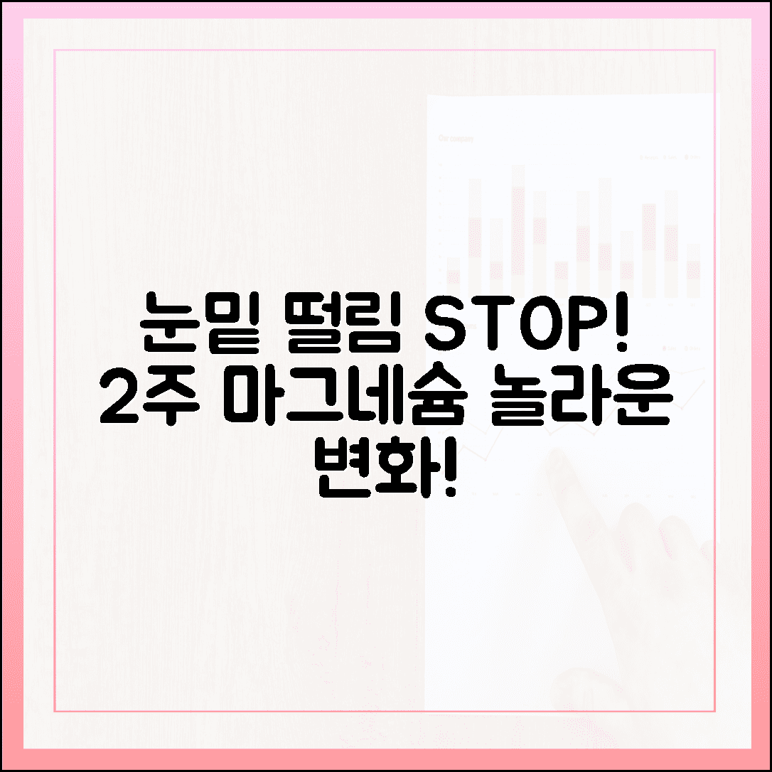 지긋지긋한 눈밑 떨림, 마그네슘 영양제 2주 섭취 후 경험한 놀라운 변화