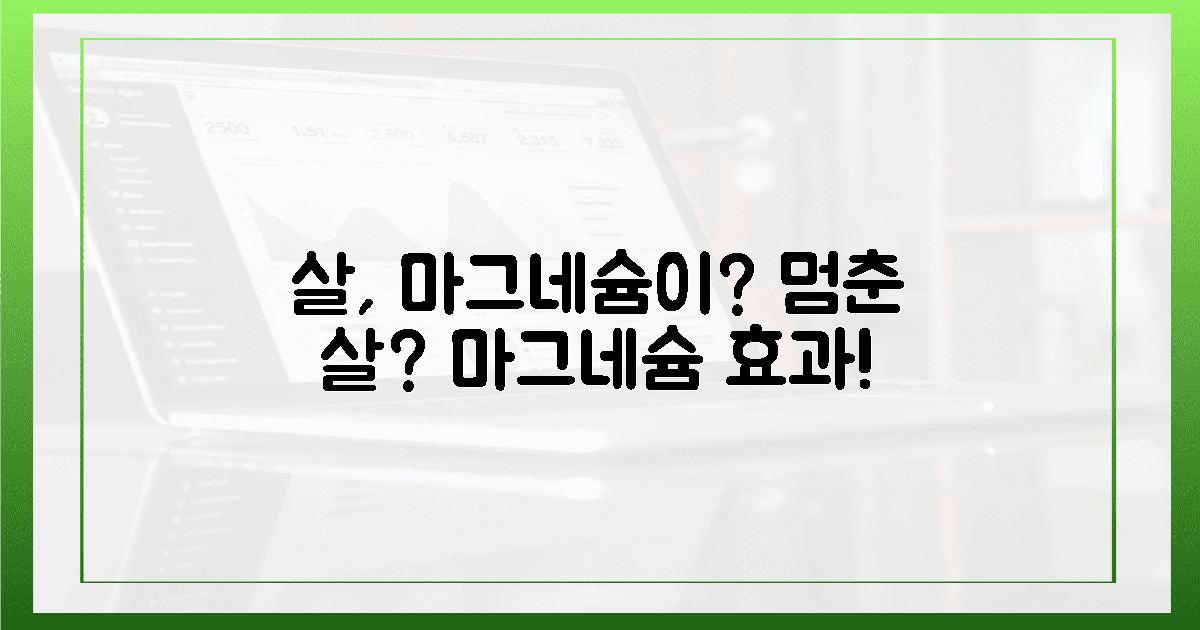멈춘 살, 마그네슘이 뚫어줄까?
