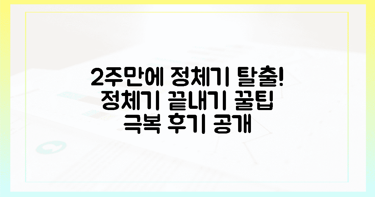 2주 만에 사라지는 정체기 후기