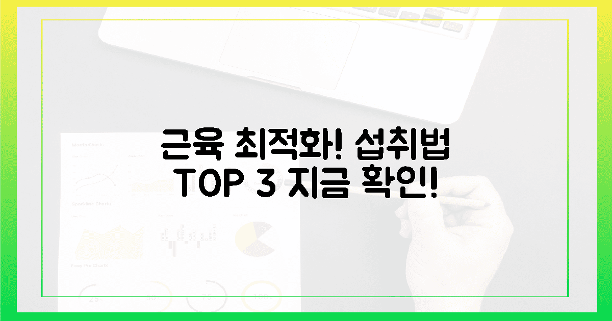 당신의 근육을 위한 최적 섭취법 3가지