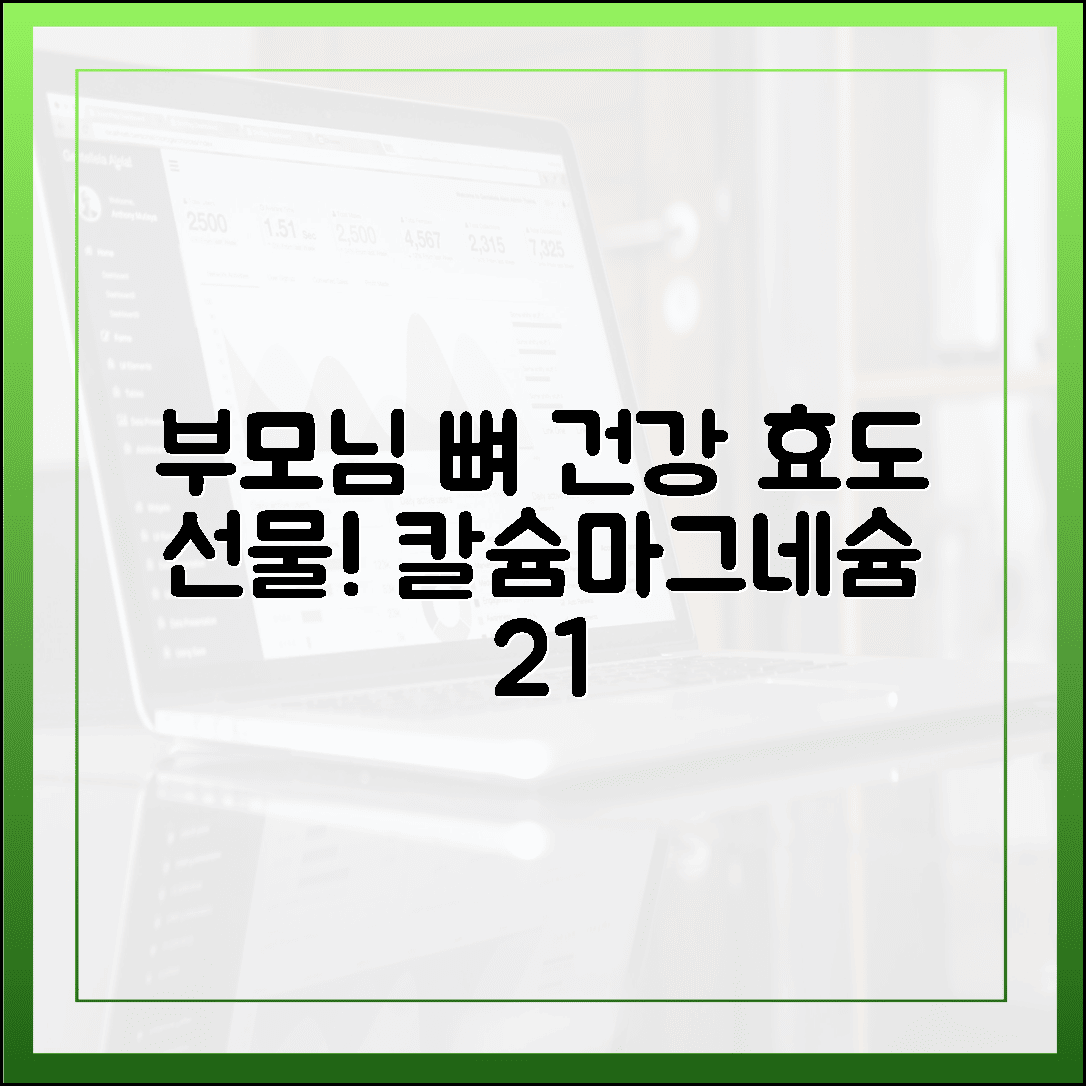 “부모님 뼈 건강 지키는 효도 선물, 칼슘과 마그네슘의 2:1 골든 비율”