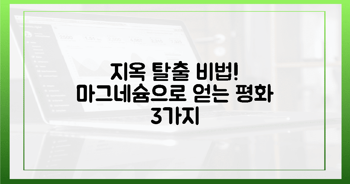 그날의 지옥 탈출! 3가지 마그네슘 평화 비법
