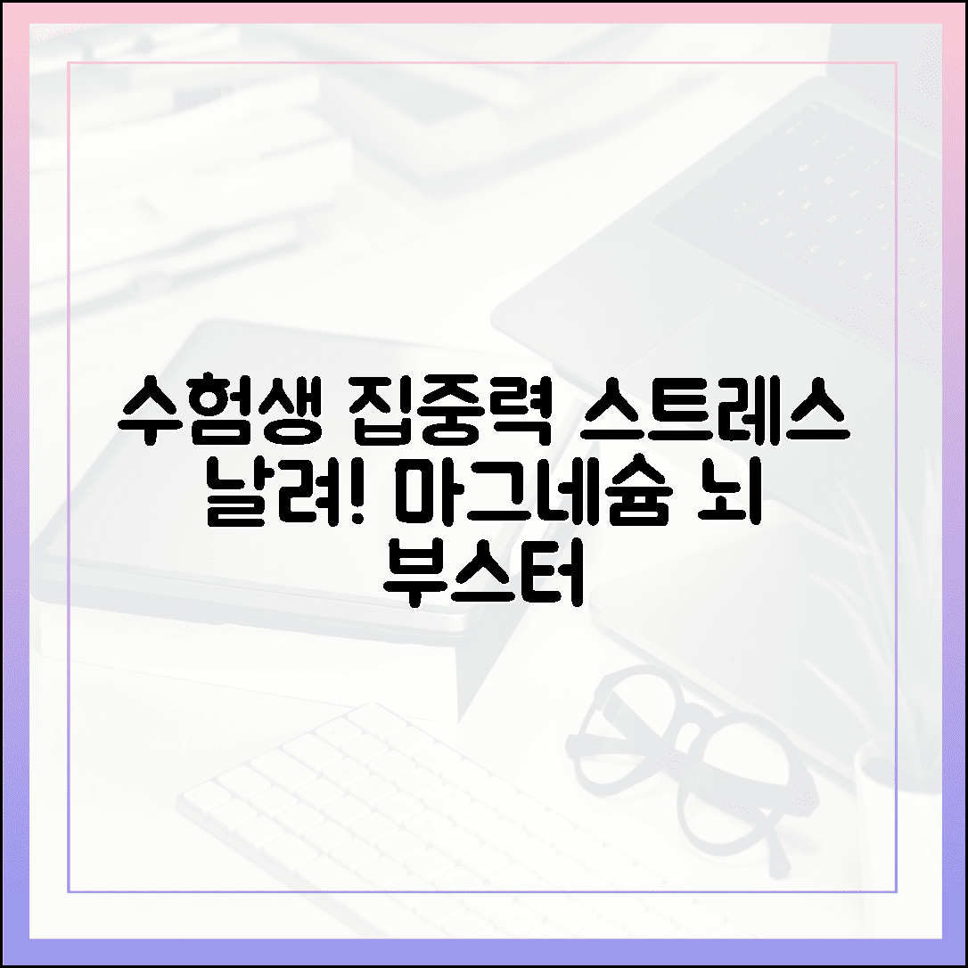 스트레스 많은 수험생 집중력 향상, 뇌가 좋아하는 마그네슘 효능 제대로 활용하기