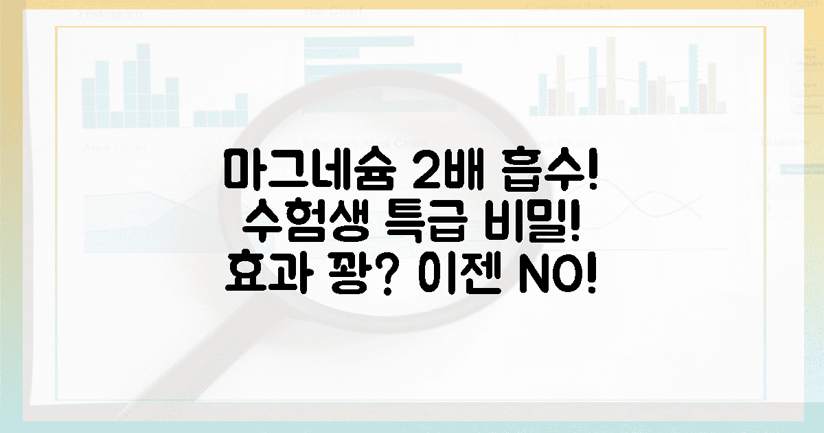 효과 꽝? 수험생 마그네슘 흡수 2배 비밀!