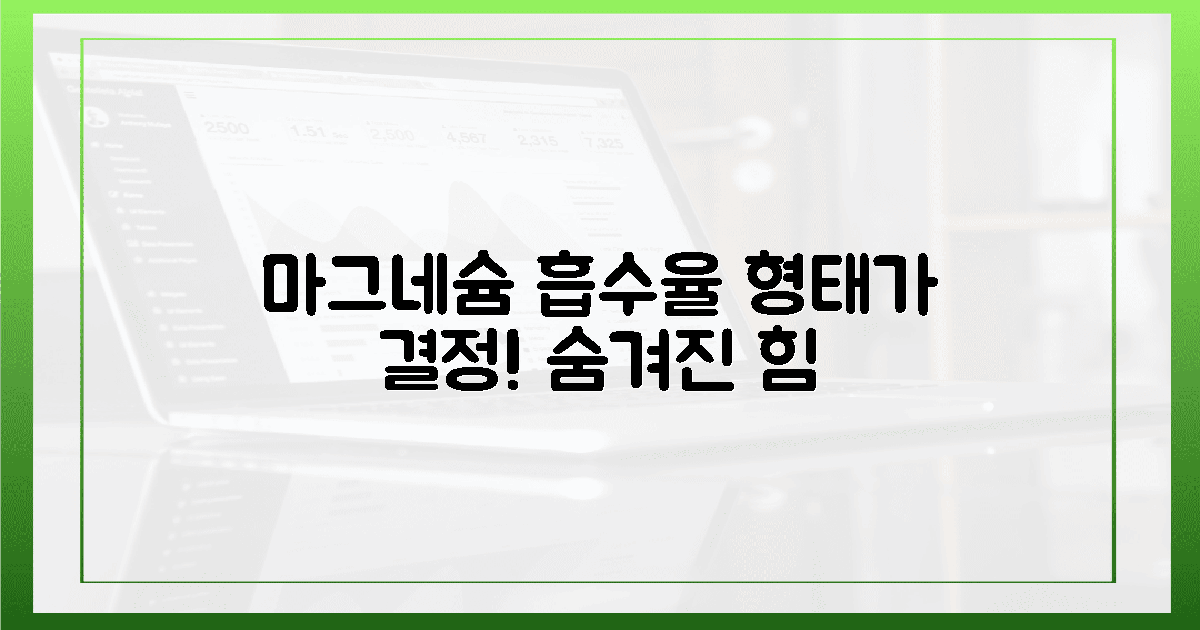 흡수율 결정! 마그네슘 ‘형태’의 숨겨진 힘